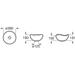 Roca A327A15640 Ohtake 檯上洗手盆